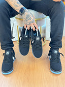 Nike Air Force Camurça Nobuk Preto/Azul